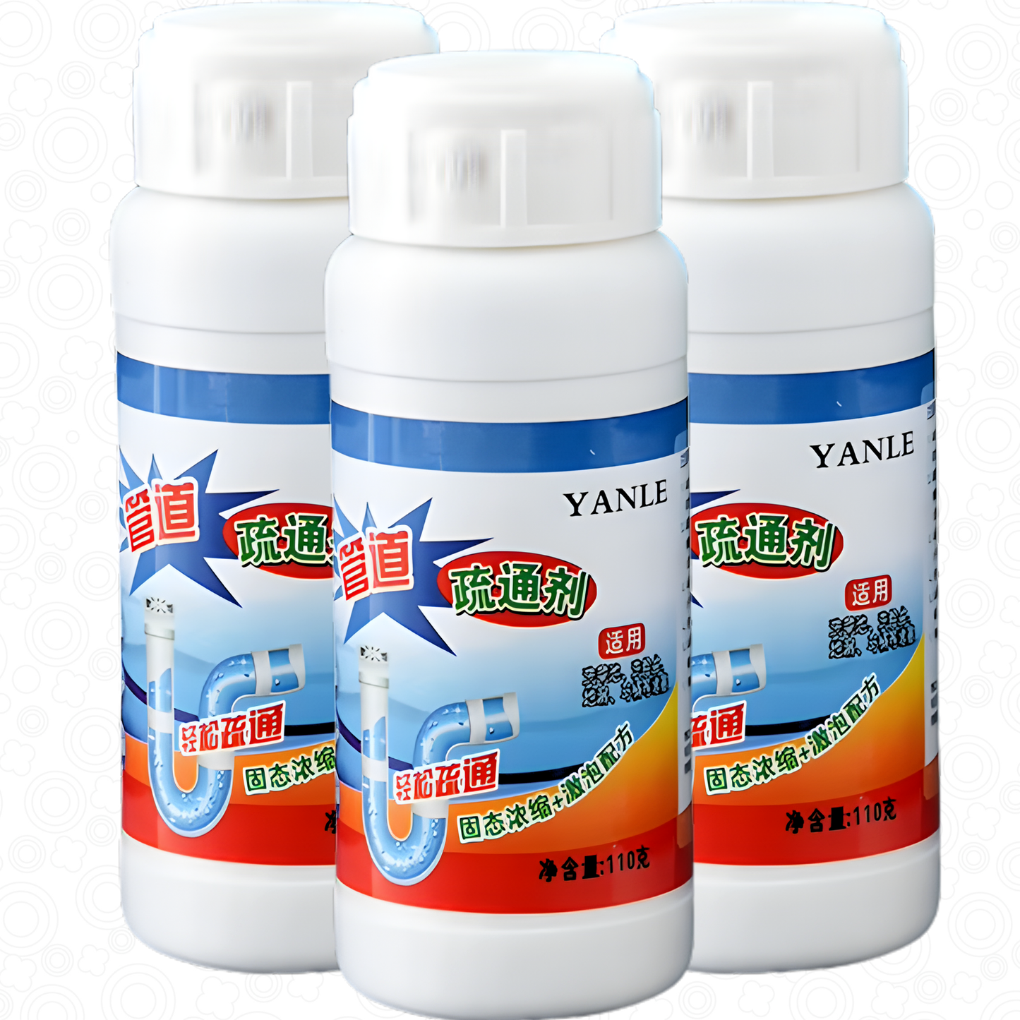 Tripack Polvo Destapa Cañerias 3pcs 110g