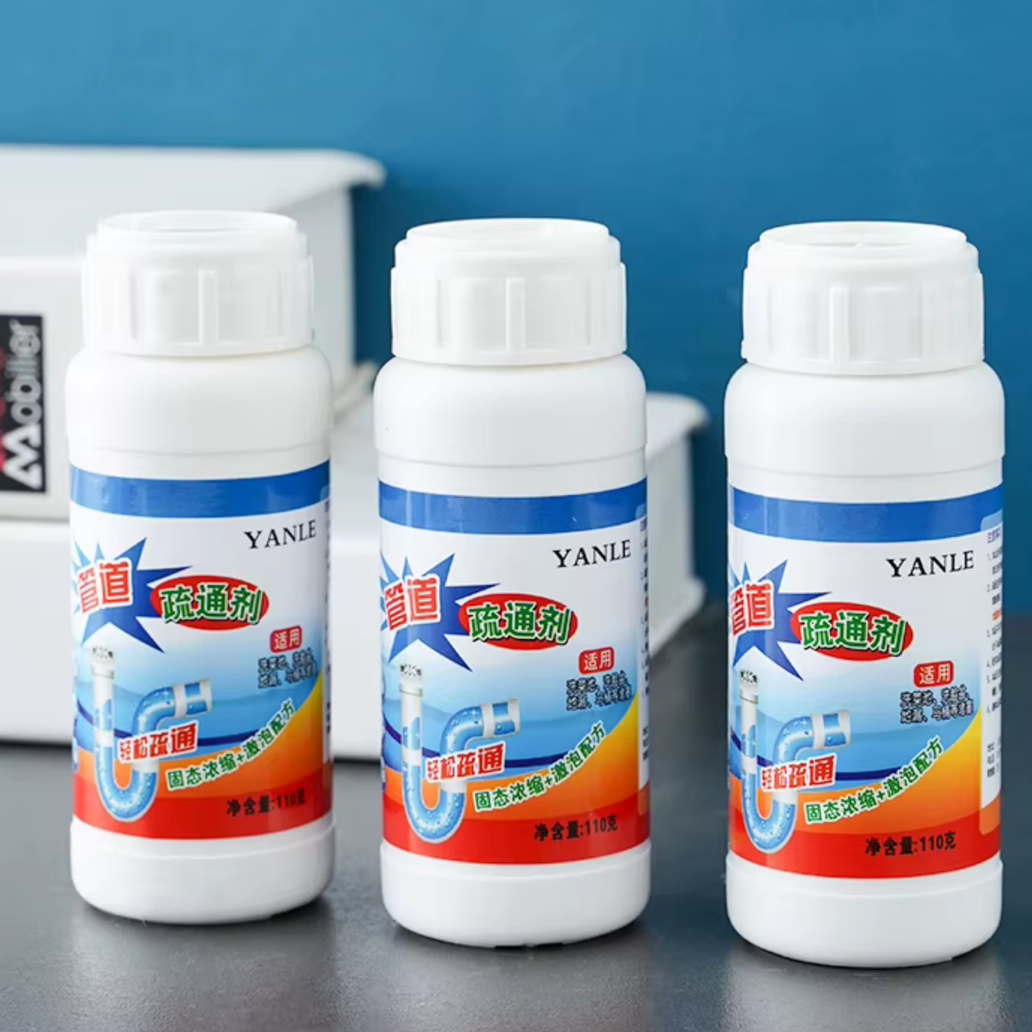 Tripack Polvo Destapa Cañerias 3pcs 110g