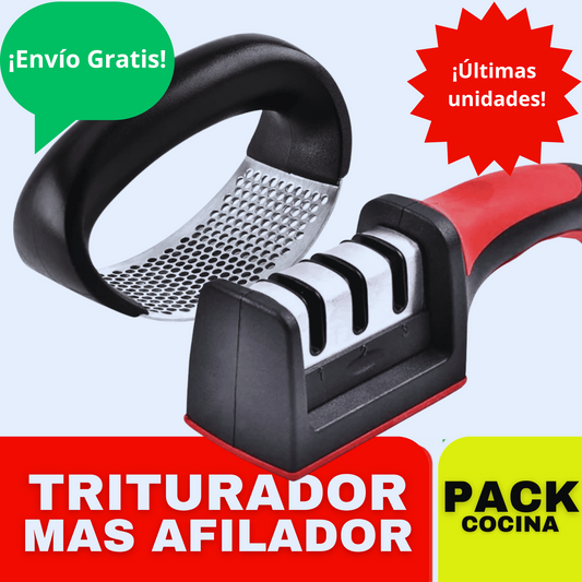 Afilador De Cuchillo Mas Moledor De Ajo