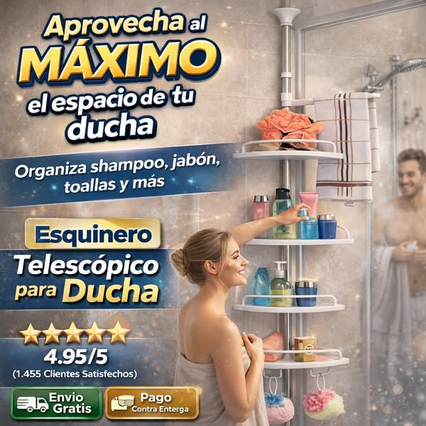 Organizador Esquinero de Ducha y Baño