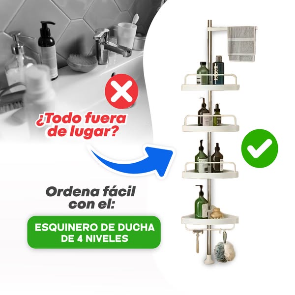Organizador Esquinero de Ducha y Baño